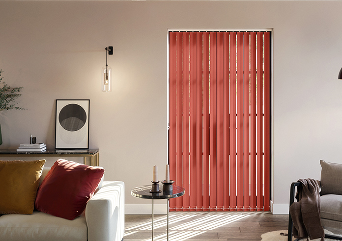 Trinity (Blackout), Poppy Red - Vertical Blind - Image 3